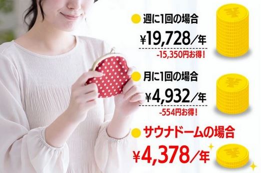 お風呂で発汗サウナドーム
