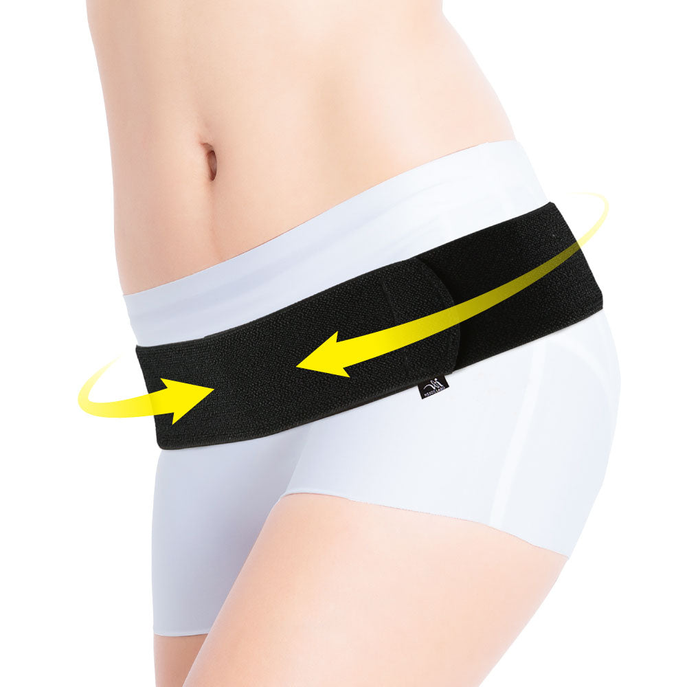 抗菌防臭 薄型スリム骨盤ベルト ブラック