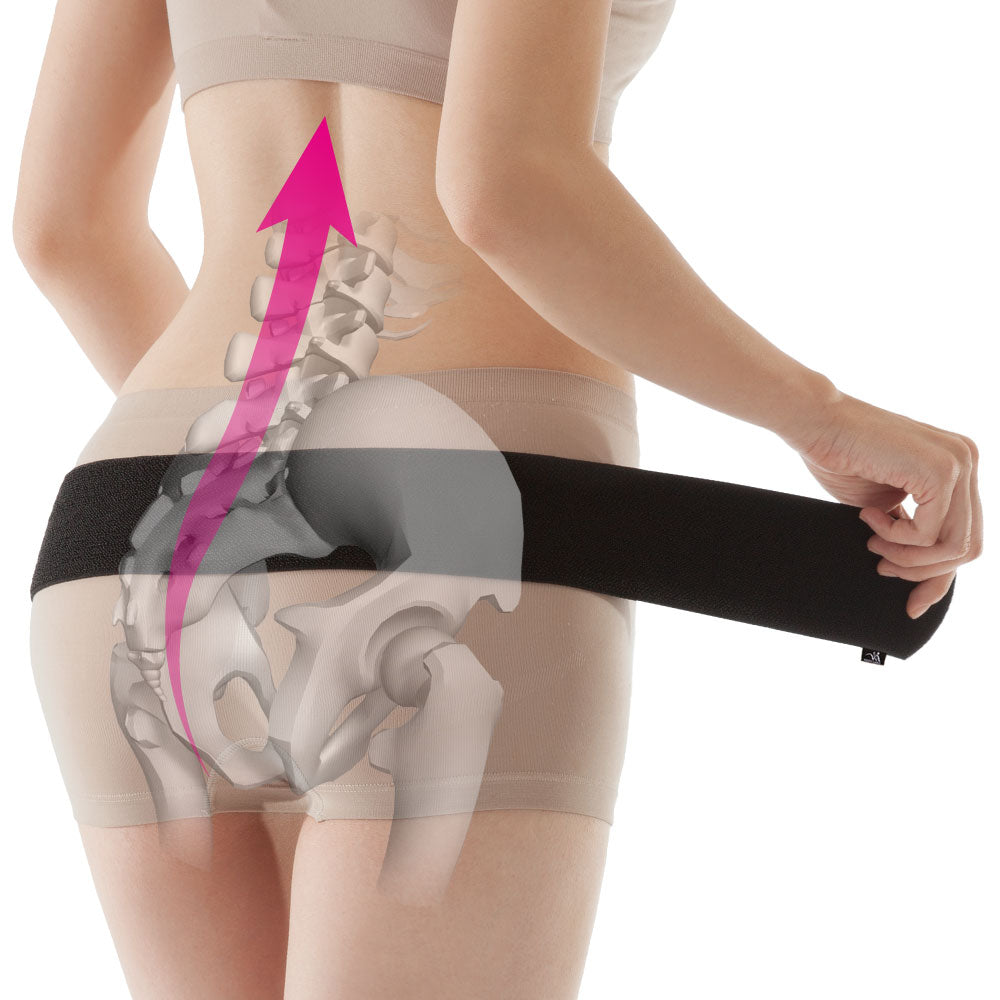 抗菌防臭 薄型スリム骨盤ベルト ブラック