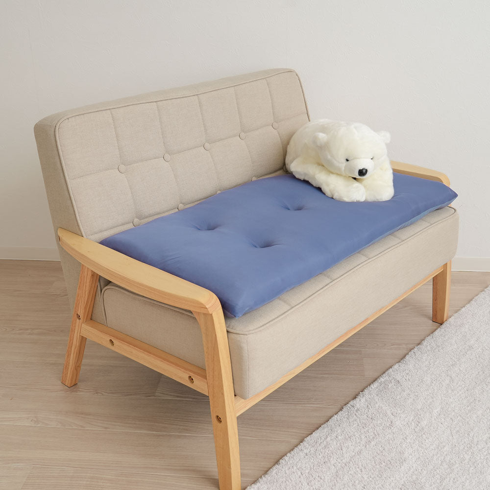 洗える!ひんやりボリュームソファパッド 2人掛け用