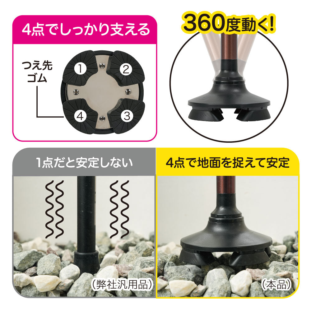 モリスワールドコレクション折りたためるあんしんステッキ