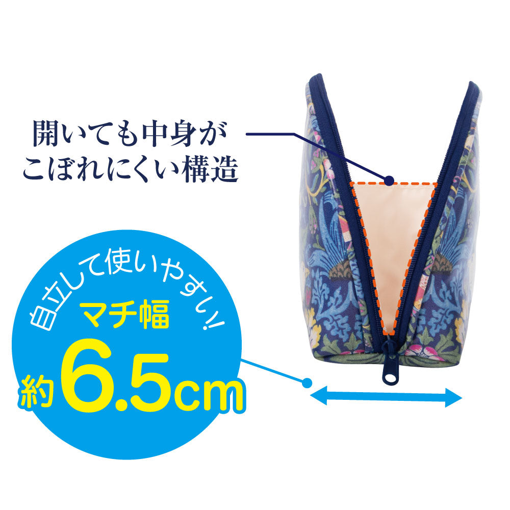 モリスワールドコレクションガバッと開く化粧ポーチ