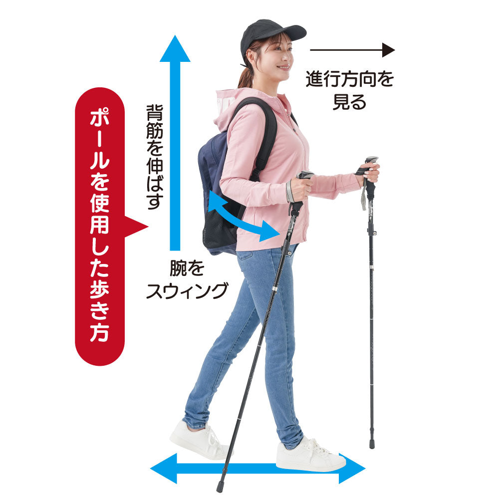 歩きたくなるウォーキングポール 2本組