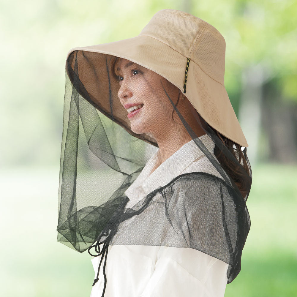UV&クールネット付き虫よけ帽子