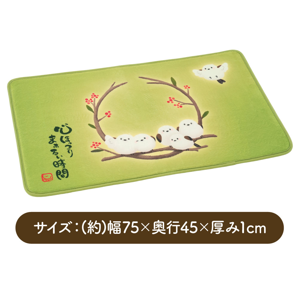 かわいいシマエナガの玄関マット