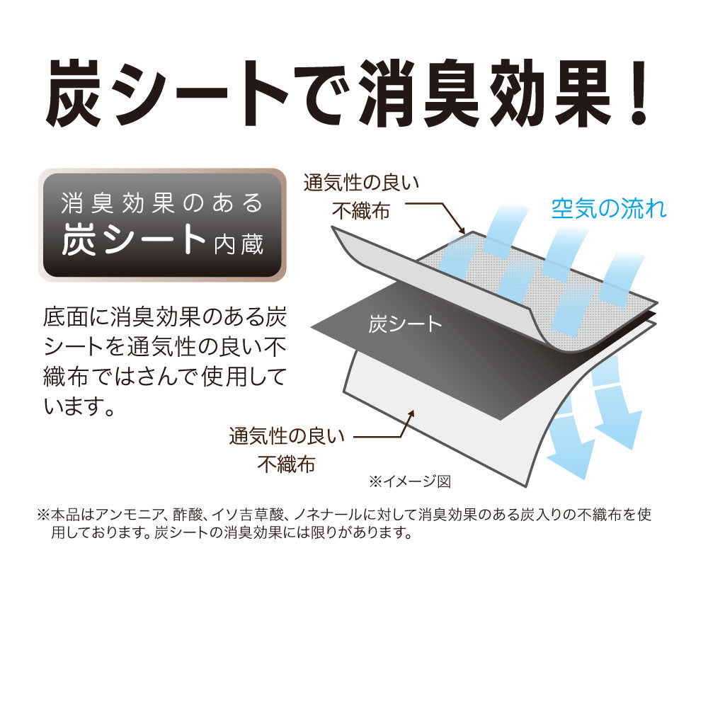 炭消臭　帽子収納 グレー