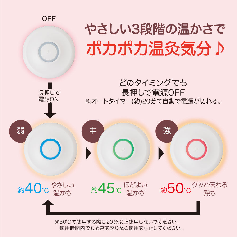 充電式ホット灸息タイム 取替用粘着シート　20枚　（商品本体ではございません）