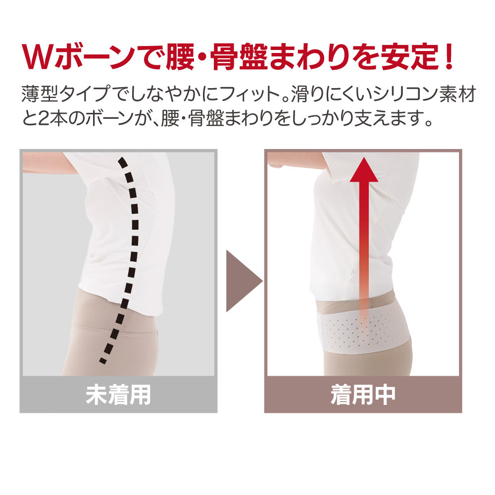 DrPRO 薄型シリコン腰・骨盤ベルト