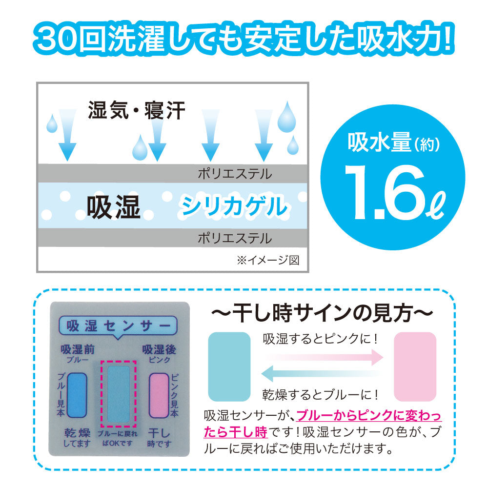 洗えるカラッと除湿シート